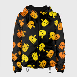 Куртка с капюшоном женская BOO! ПРИЗРАК, ПРИВЕДЕНИЕ ХЕЛЛОУИН ОРАНЖЕВЫЙ, цвет: 3D-черный