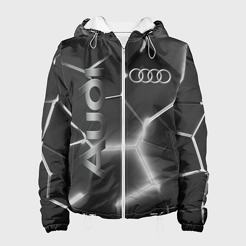 Женская куртка AUDI GREY 3D ПЛИТЫ / 3D-Белый – фото 1