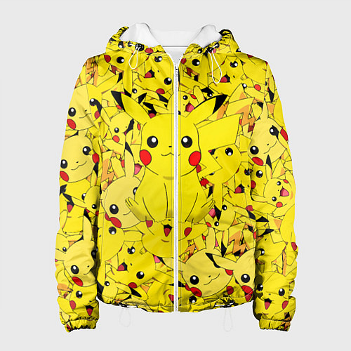 Женская куртка ПИКАЧУ ПОКЕМОН PIKA PIKA / 3D-Белый – фото 1