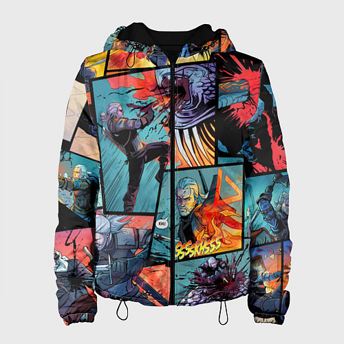 Женская куртка Ведьмак The Witcher комикс / 3D-Черный – фото 1