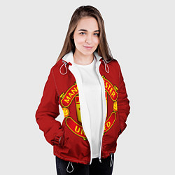 Куртка с капюшоном женская Manchester United F C, цвет: 3D-белый — фото 2