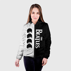 Куртка с капюшоном женская The Beatles черно - белый партер, цвет: 3D-черный — фото 2
