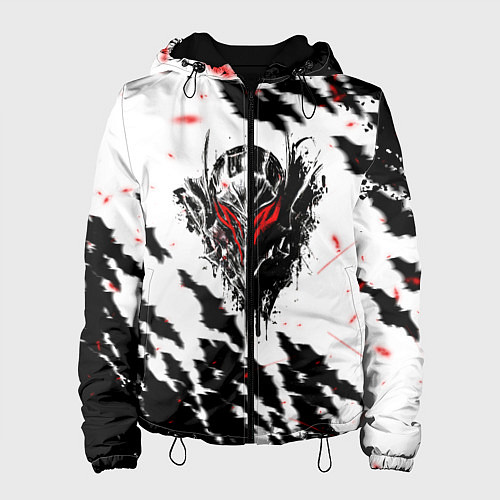 Женская куртка Берсерк маска с красными глазами / 3D-Черный – фото 1