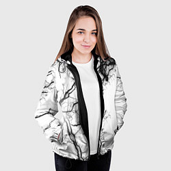 Куртка с капюшоном женская Нейронные связи, цвет: 3D-черный — фото 2