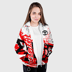 Куртка с капюшоном женская Toyota Тойота, цвет: 3D-белый — фото 2