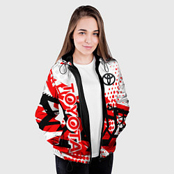 Куртка с капюшоном женская Toyota Тойота, цвет: 3D-черный — фото 2