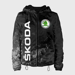 Куртка с капюшоном женская SKODA АВТО, цвет: 3D-черный