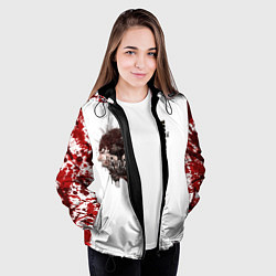 Куртка с капюшоном женская Ходячие Мертвецы 11, цвет: 3D-черный — фото 2