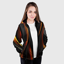 Куртка с капюшоном женская Unsplash 3D, цвет: 3D-черный — фото 2