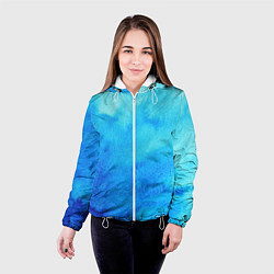 Куртка с капюшоном женская Глубина льда, цвет: 3D-белый — фото 2