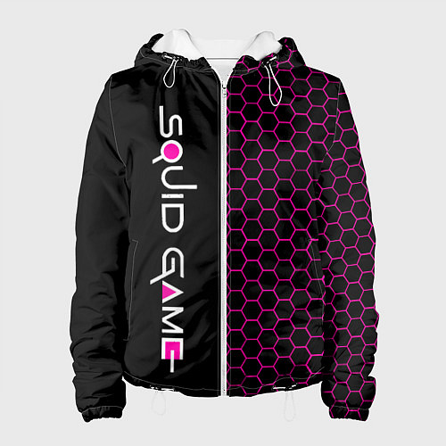 Женская куртка Игра в кальмара: Соты / 3D-Белый – фото 1