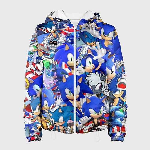 Женская куртка SONIC СИНИЙ ЁЖ СОНИК / 3D-Белый – фото 1