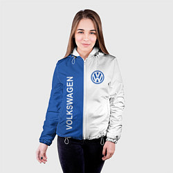 Куртка с капюшоном женская Volkswagen, ФОЛЬКСВАГЕН, цвет: 3D-белый — фото 2