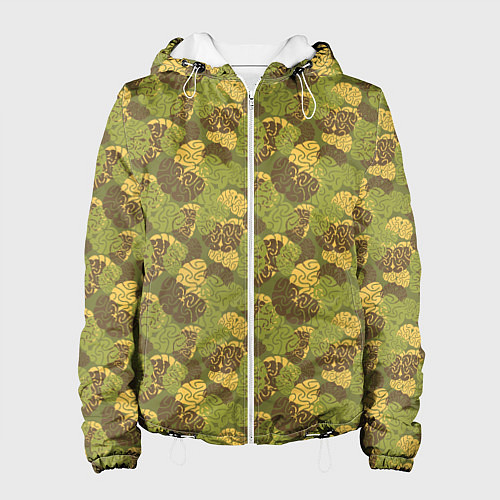 Женская куртка Мозги камуфляж / 3D-Белый – фото 1