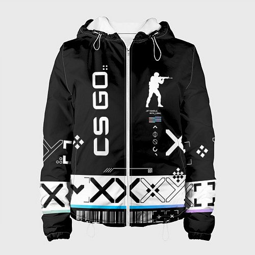 Женская куртка Поток информации СS:GO / 3D-Белый – фото 1