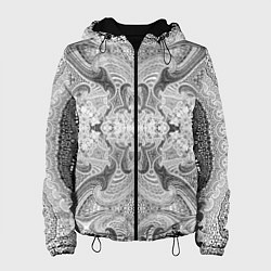 Женская куртка Черно-белый абстрактный узор
