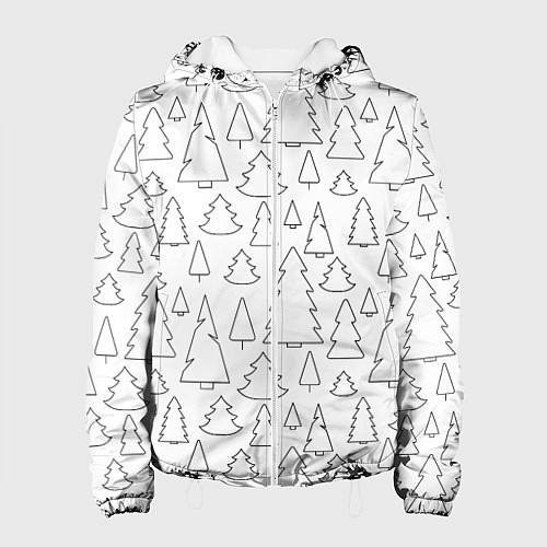 Женская куртка Простые елочки / 3D-Белый – фото 1