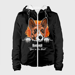 Куртка с капюшоном женская Басенджи Basenji, цвет: 3D-белый