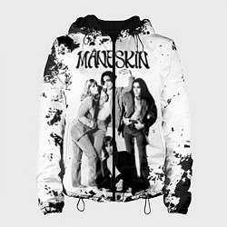 Куртка с капюшоном женская Maneskin Монэскин, рок - группа, цвет: 3D-черный