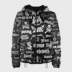 Женская куртка ЛОГОТИПЫ МЕТАЛ ГРУПП METAL BANDS LOGO
