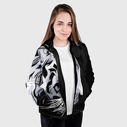 Куртка с капюшоном женская 2022 Год тигра, цвет: 3D-черный — фото 2