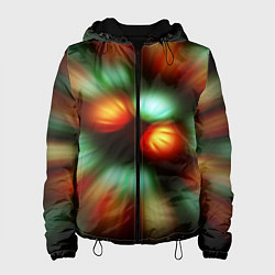 Куртка с капюшоном женская Вспышка света в виде ярких линий, цвет: 3D-черный