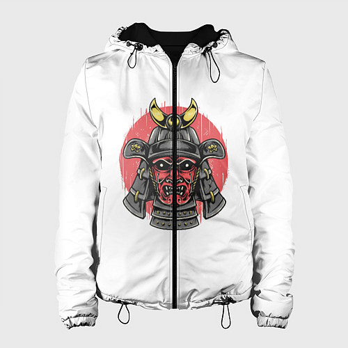 Женская куртка Красный Шлем Самурая / 3D-Черный – фото 1
