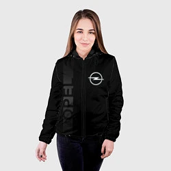 Куртка с капюшоном женская Опель Opel, цвет: 3D-черный — фото 2