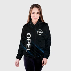 Куртка с капюшоном женская Опель, Opel, цвет: 3D-черный — фото 2