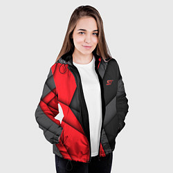 Куртка с капюшоном женская ST FORD спина, цвет: 3D-черный — фото 2