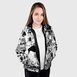 Куртка с капюшоном женская Токийские мстители манга, цвет: 3D-черный — фото 2