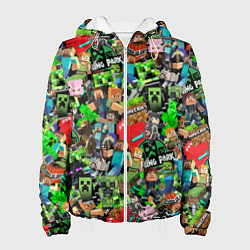 Женская куртка МАЙНКРАФТ ВСЕ ГЕРОИ И ПРЕДМЕТЫ