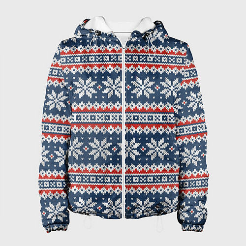 Женская куртка Knitted Christmas Pattern / 3D-Белый – фото 1