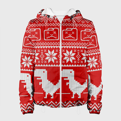 Женская куртка Вязаный принт / 3D-Белый – фото 1