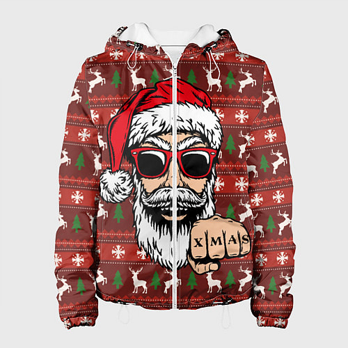 Женская куртка Bad Santa Плохой Санта / 3D-Белый – фото 1