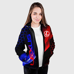 Куртка с капюшоном женская LEXUS ЛЕКСУС NEON НЕОН, цвет: 3D-черный — фото 2