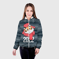 Куртка с капюшоном женская 2022 символ года, цвет: 3D-белый — фото 2