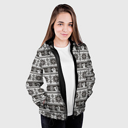 Куртка с капюшоном женская Squirrel Pattern, цвет: 3D-черный — фото 2