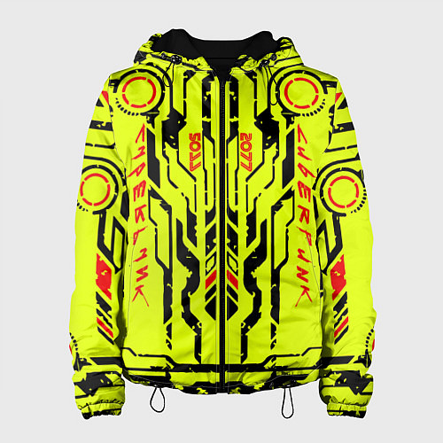 Женская куртка Cyberpunk 2077 YELLOW / 3D-Черный – фото 1