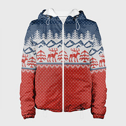 Женская куртка ВЯЗАНЫЙ УЗОР С ОЛЕНЯМИ