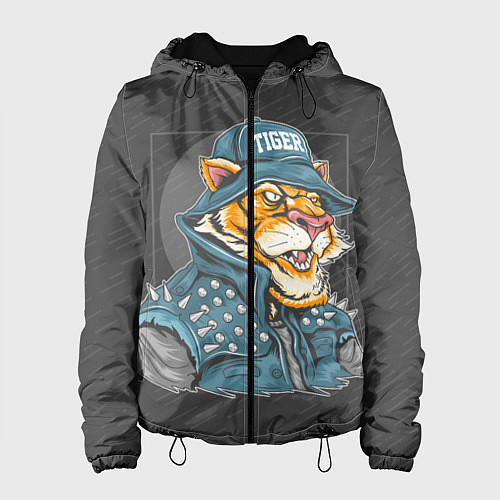 Женская куртка Крутой тигр cool tiger / 3D-Черный – фото 1
