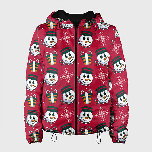 Женская куртка СНЕГOВИК В ЦИЛИНДРЕ / 3D-Черный – фото 1