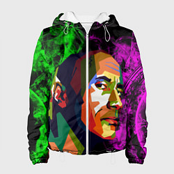 Куртка с капюшоном женская Дуэйн Джонсон АРТ Скала, цвет: 3D-белый