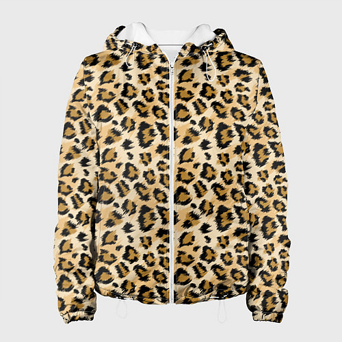 Женская куртка Пятна Дикого Леопарда / 3D-Белый – фото 1