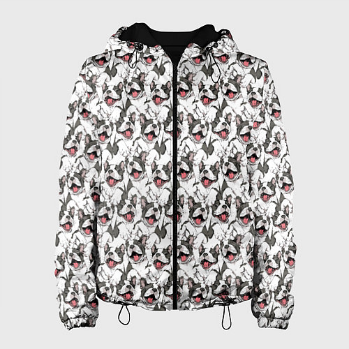 Женская куртка Собака Бостон-Терьер / 3D-Черный – фото 1