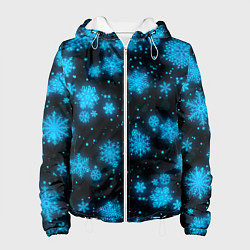 Женская куртка НОВОГОДНИЕ НЕОНОВЫЕ СНЕЖИНКИ 2022 НОВЫЙ ГОД