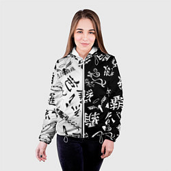 Куртка с капюшоном женская Tokyo Revengers Black & White, цвет: 3D-белый — фото 2