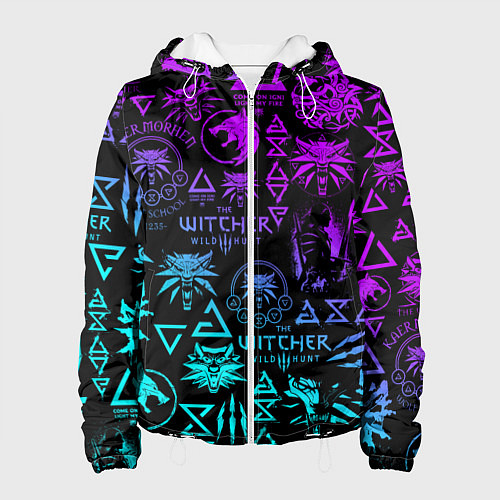 Женская куртка ВЕДЬМАК ЛОГОБОМБИНГ НЕОН / 3D-Белый – фото 1