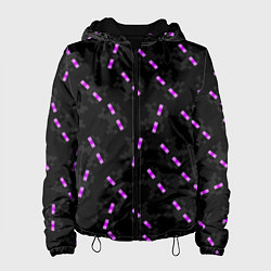 Куртка с капюшоном женская ЛИЦО ЭНДЕРМЕНА, МАЙНКРАФТ, цвет: 3D-черный