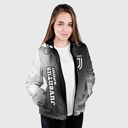 Куртка с капюшоном женская ЮВЕНТУС Juventus Sport Абстракция, цвет: 3D-черный — фото 2